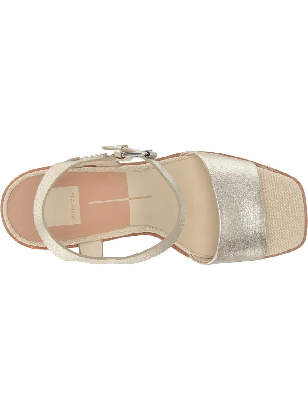 Dolce Vita Champagne Metallic Platform Sandals - Picture 4 of 8
